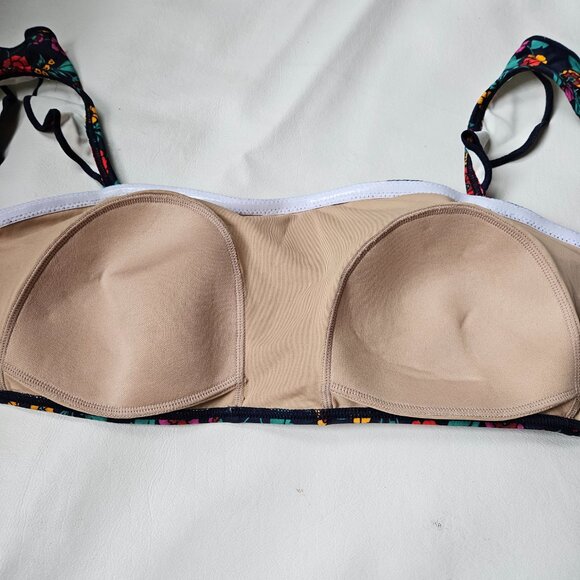 Summersalt The Ruffle Oasis Bikini Top Midnight Bloom Size 8 - Picture 5 of 6